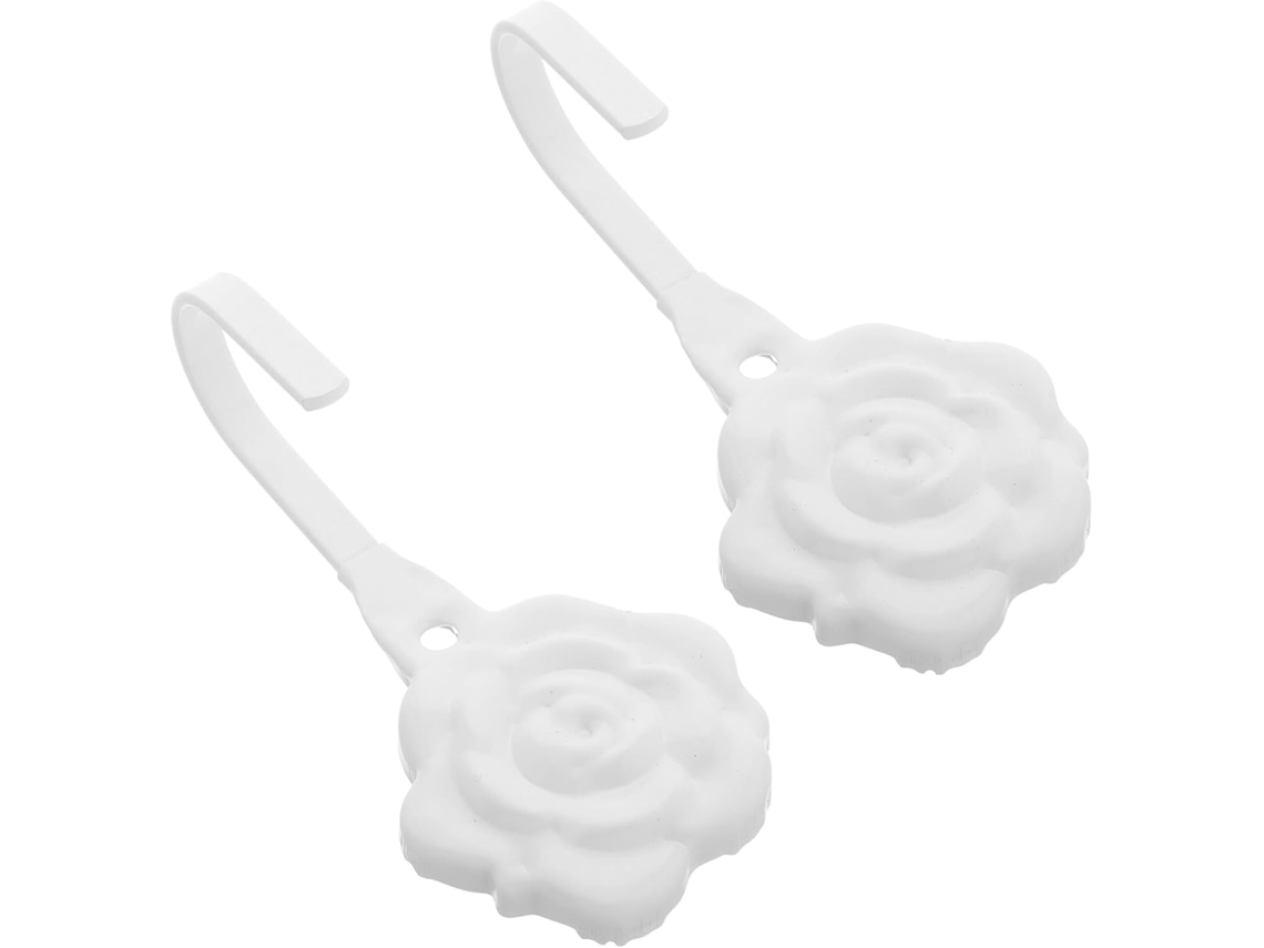 Conjunto De 2 Ganchos De Cortina Em Metal Com Formato De Flor Para Decoração De Parede Conjunto De 2 Ganchos De Cortina Em Metal Com Fo