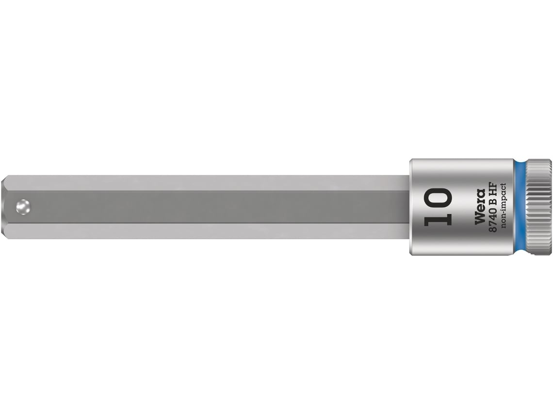 Soquete De Broca Zyklop Com Função De Retenção 3/8" 8740 B Hf Hex-Plus 10,0 X 100 Mm WERA 05003044001