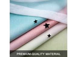 2pcs Cortinas Estrela Opacas Duas Camadas Quarto Infantil