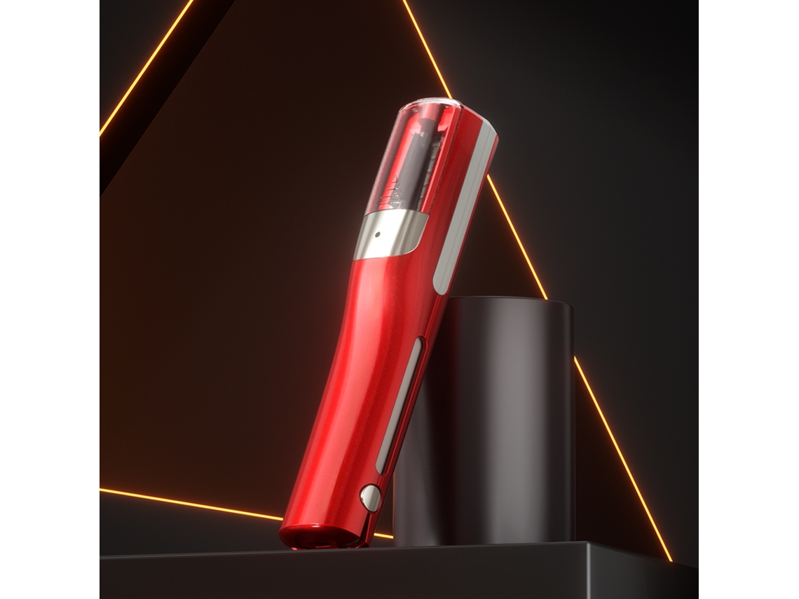 Máquina de Cortar Cabelo Feminina Sem Fio Automática Elimina Quebra e Danos Aos Cabelos MDUG (vermelho)