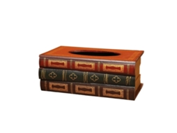 Caixa Lenços Retro - Porta Lenços - Para Cozinha E Sala Jantar - 25,5x14,5x10 Cm - Madeira - Vermelho