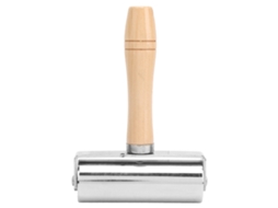 Rodillo De Borde De Cuero Para Diy Herramienta De Rodaje De Borde Con Mango De Madera 100mm Plata