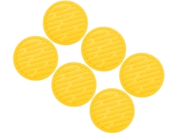 Conjunto de 6 porta copos de silicone, redondos, antiderrapantes, resistentes ao calor AQUAFORGE