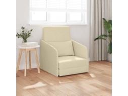 Vidaxl Sofá-cama Creme 65 X 80 X 83 Cm Tecido