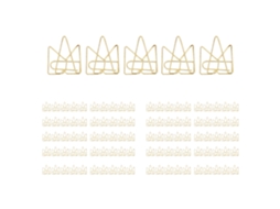 100pcs Clips De Papel De Metal Corona Antirrobo Antideslizante Bonitos Y Divertidos