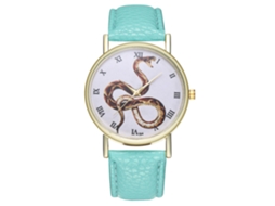 Reloj De Muñeca Analógico De Cuarzo Con Diseño De Animales Moda Dial Redondo (menta)