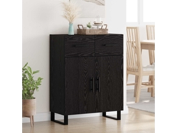 Vidaxl Buffet Carvalho Preto 69,5 X 34 X 90 Cm Derivados De Madeira