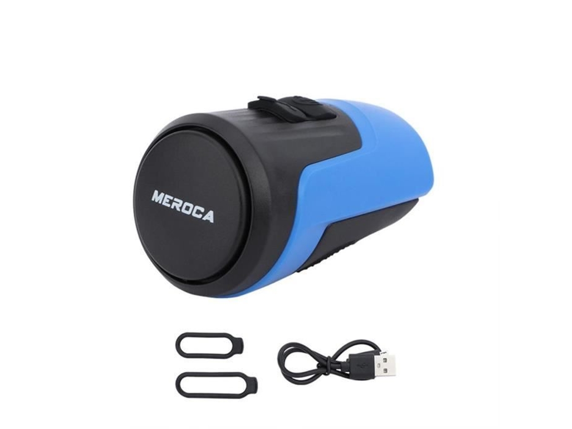 Bell Buzina de Bicicleta Alarme Antifurto para Mountain Bike Buzina Elétrica 125 Decibéis Altos Carregamento Usb 4 Azuld84642