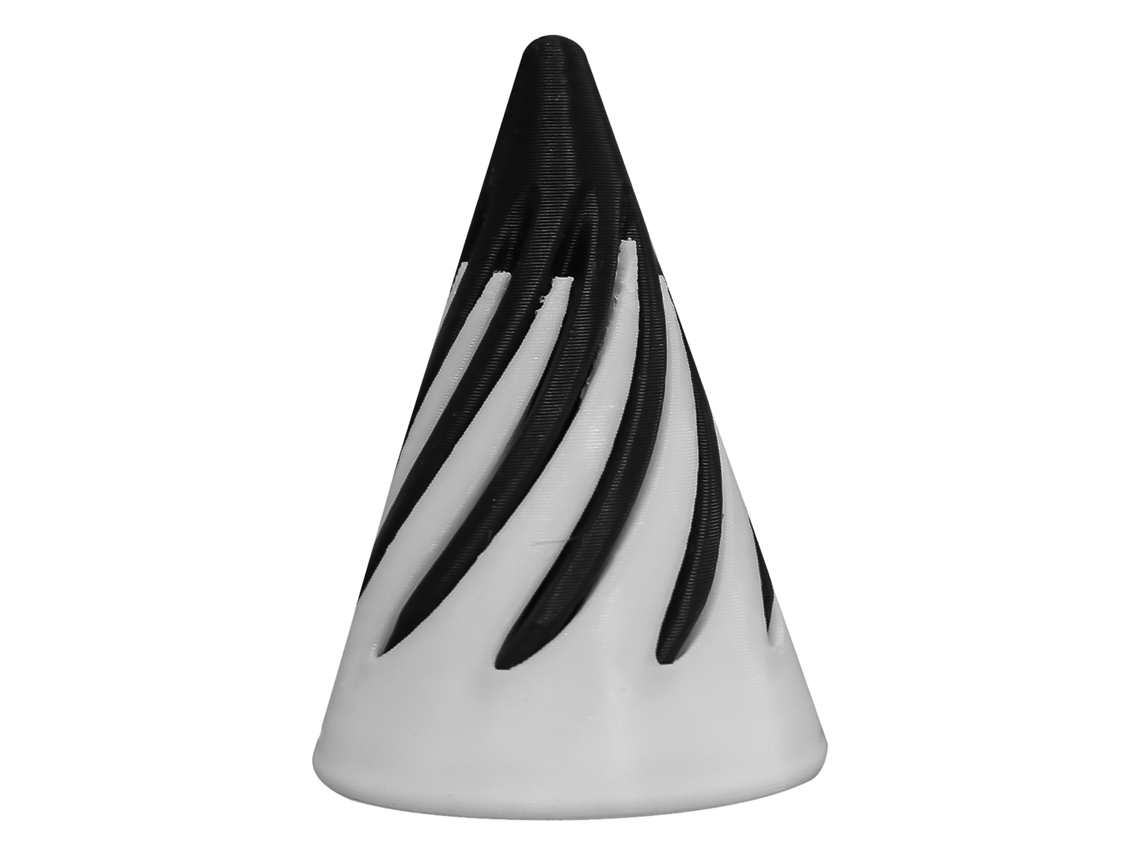 Cone Impossível De Alívio De Estresse Escultura Piramidal Passante 3d Impresso Abs Para Escritório Casa