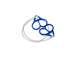 Sierra De Cuerda De Acero Inoxidable Mini Kit De Supervivencia Sierra De Cadena Para Senderismo Camping Emergencias Azul