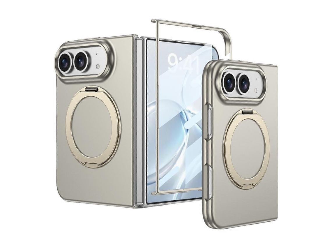 Capa Para Celular Compatível Com Iphone Duo Com Tela Integrada E Rotação Magnética.