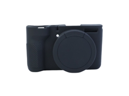 Capa Protetora Silicone HEXINYIGJLY para Canon Powershot V1antirriscos, Acesso Tripé, Tampa de Lente Preto