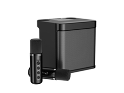 Microfone De Karaokê Sem Fio Bluetooth Preto