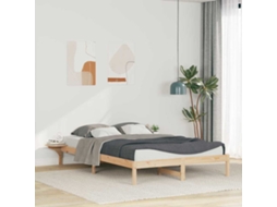 Vidaxl Cama com Mesas Laterais Natural 140 X 210 Cm