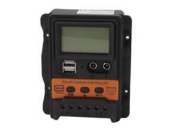 Primerox controlador de Carga Solar Pwm 12v 24v com Lcd e Saída Usb Dupla 30a Regulador Fotovoltaico