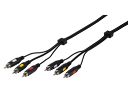 Cabo de Áudio VIVANCO 3RCA A 3RCA 2M