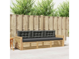 Vidaxl Conjunto De Sofás Para Exterior 3 Unid. Branco E Antracite