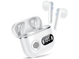 Auriculares Sem Fio Dágua Display Led Duplo Design Intra Bestvite Com Cancelamento De Ruído Branco