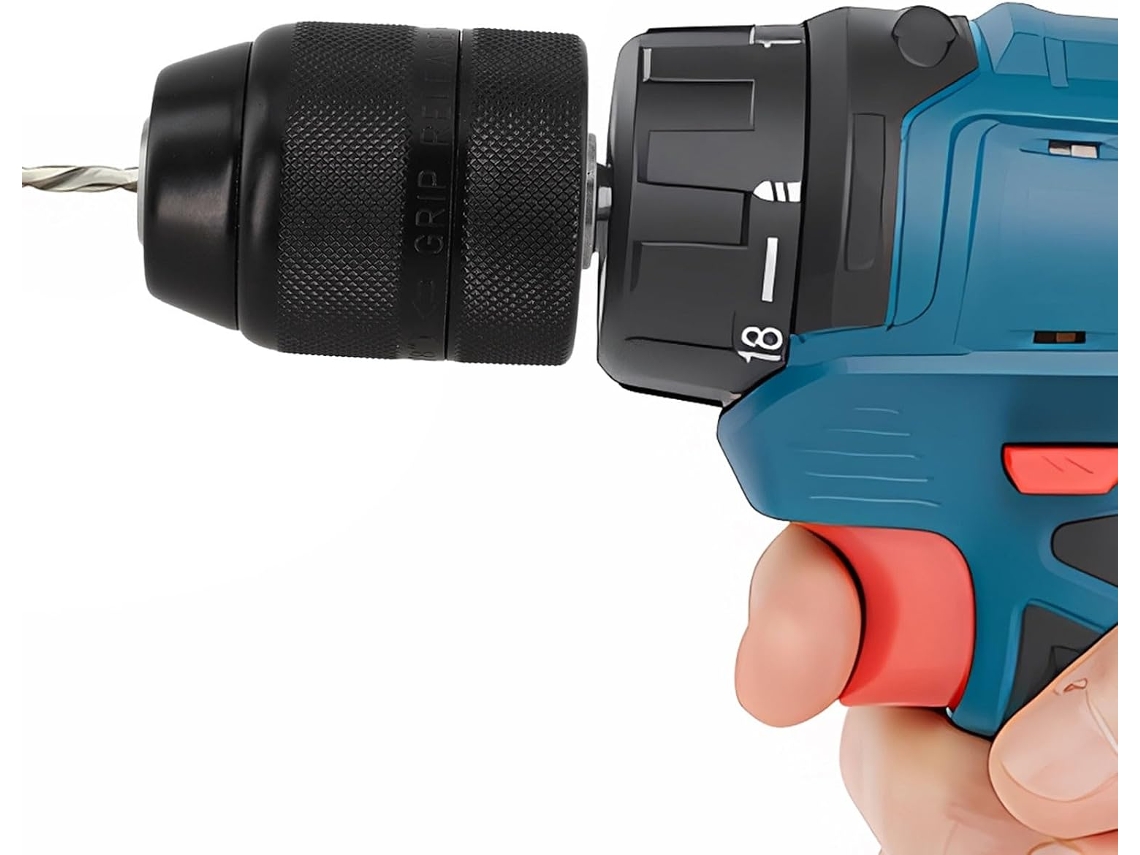 Elétrica Portátil Com Mandril De Catraca, Fixação 0,8 A 10 Mm Para Rosca Unf 1/2" 20, Design Metálico Trava Preta