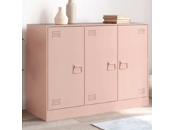 Vidaxl Aparador 99x39x73 Cm Aço Rosa