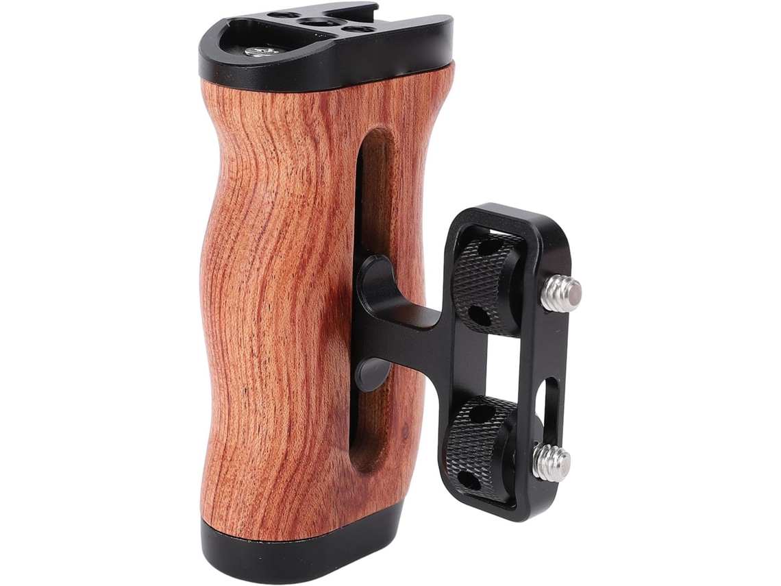 Suporte Lateral De Madeira Sorandy, Punho Ergonômico Para Câmera, Punho Ajustável Com Encaixe Para Sapata Fria E