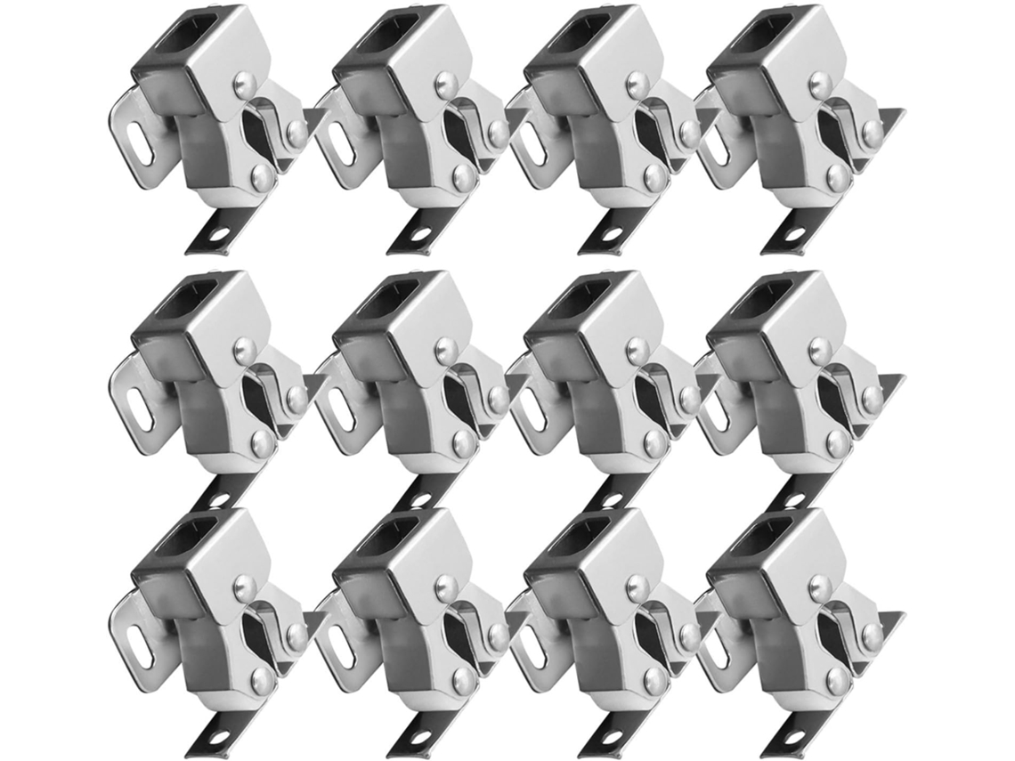 Fecho Duplo De Roletes Packove Para Armários, Em Aço Inoxidável, Com Redução De Ruído 12 Unidades, Para Portas De