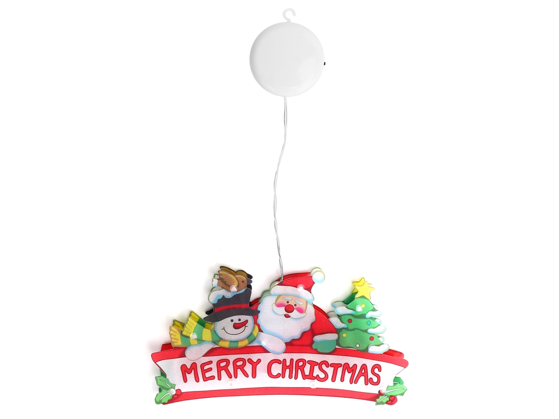 Laxiscreed Luzes Natal Led Com Ventosa Para Janelas, Decoração Festiva Com Santa E Enfeites Comerciais
