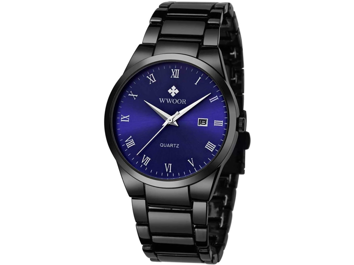 Lurelia Relógio Masculino, Movimento De Quartzo, Analógico, Aço Inoxidável, Resistente À Água, Dourado