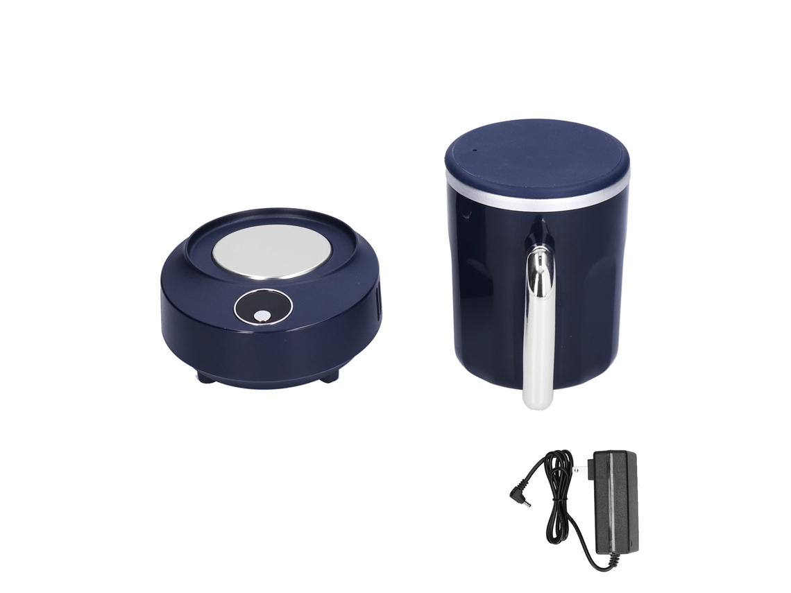 Copo Portátil com Controle de Temperatura para Escritório, Frio e Quente, Azul marinho LAXISCREED