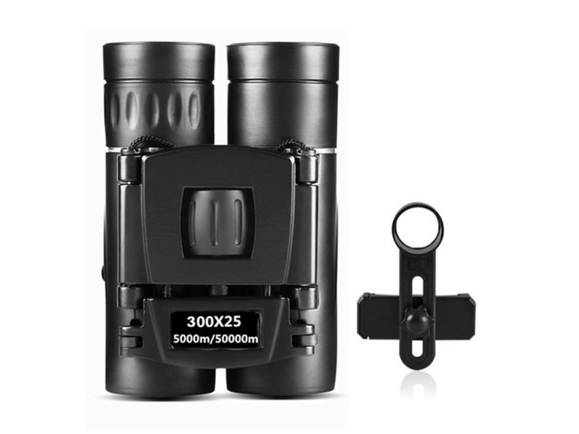 Conjunto de Binóculos Poderosos 300X25 Minitelescópio Longo Dobrável de 50000 M Visão Noturna com Pouca Luz AIHONTAI