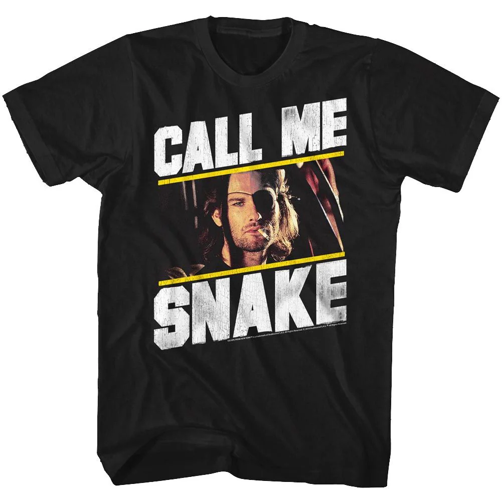 Unisex Adult T-shirt Rockinstone Escape From New York Snek Black Sizes