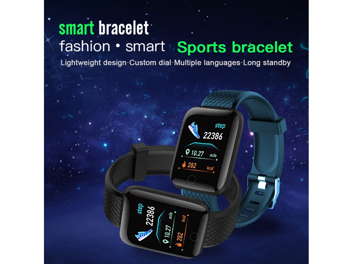 Pulseira Esportiva Inteligente 116plus com Tela TFT de 1,44'', Monitor de Saúde e Fitness para Android e iOS