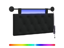 Cabeceira Suspensa com Luz Led Preto Tecido MAISON EXCLUSIVE