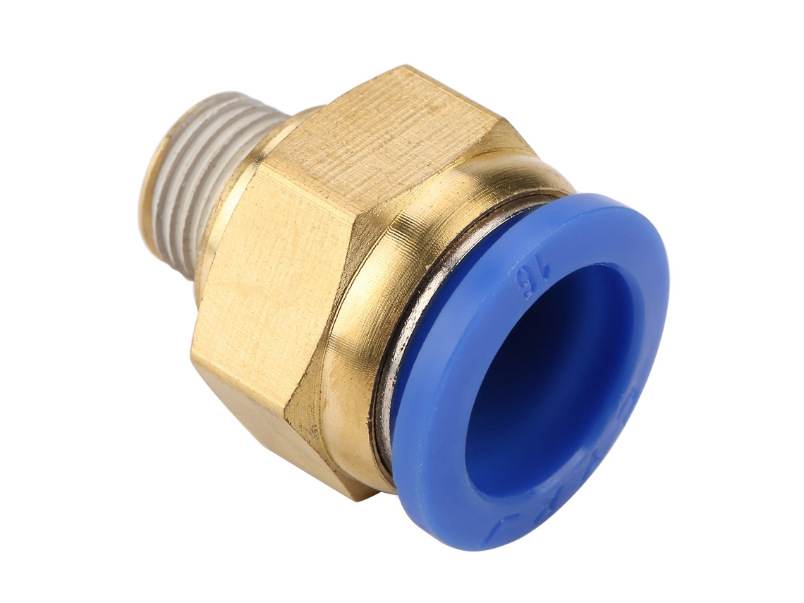 Conector Rápido De Ar 16mm Rosca Macho (2pcs)