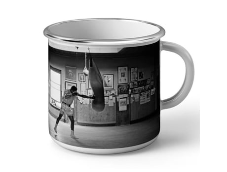 Caneca de Metal Esmaltado Muhammad Ali em Treinamento FABULOUS BIJOUX