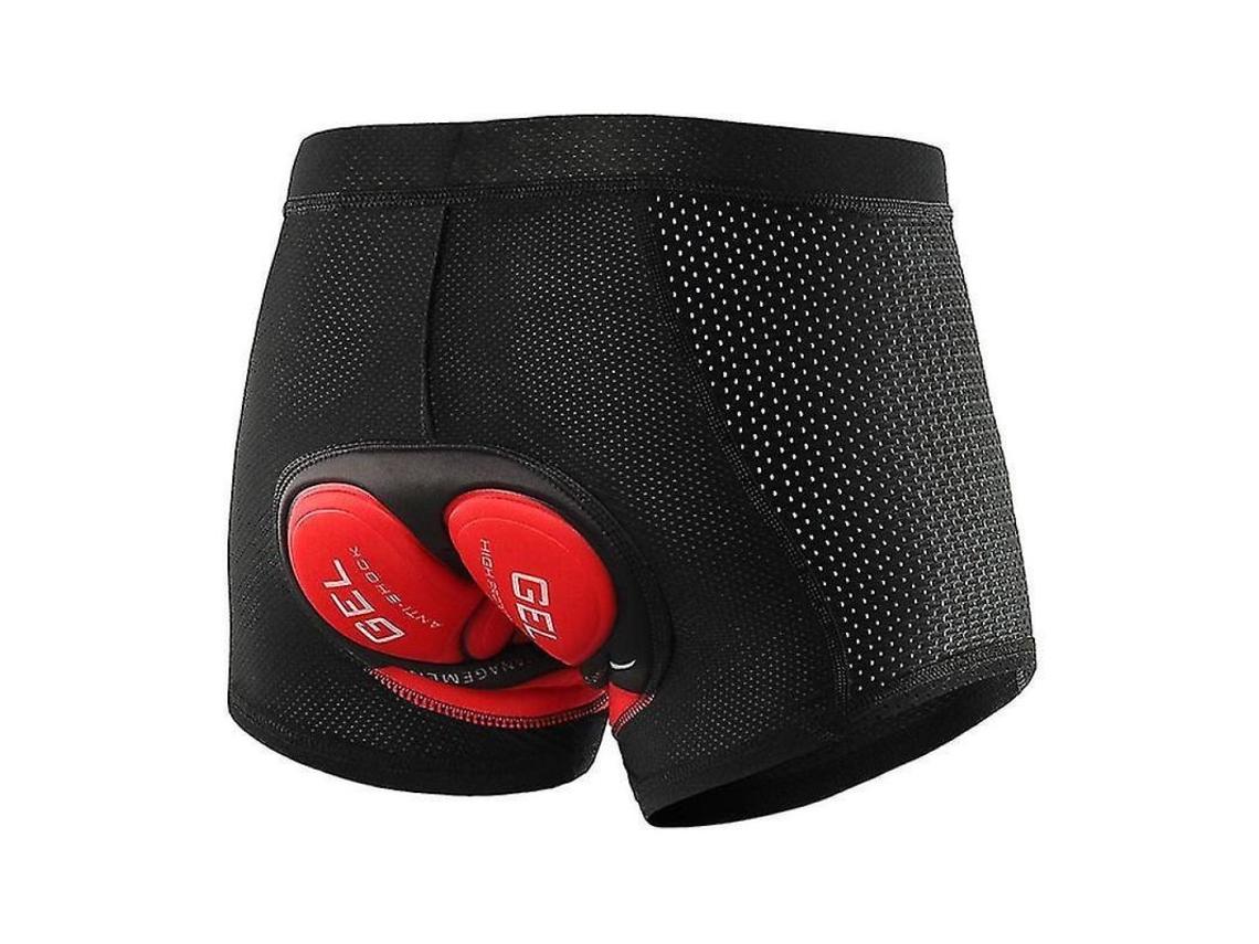 Calções de ciclismo masculinos respiráveis com almofada de gel 3D, MTB, tamanhos M-XXL, preto/XL