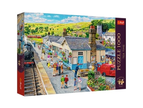 Puzzle 1000 Premium Plus Hora Do Chá Estação Ferroviária Trefl 10810 Trefl Puzzle