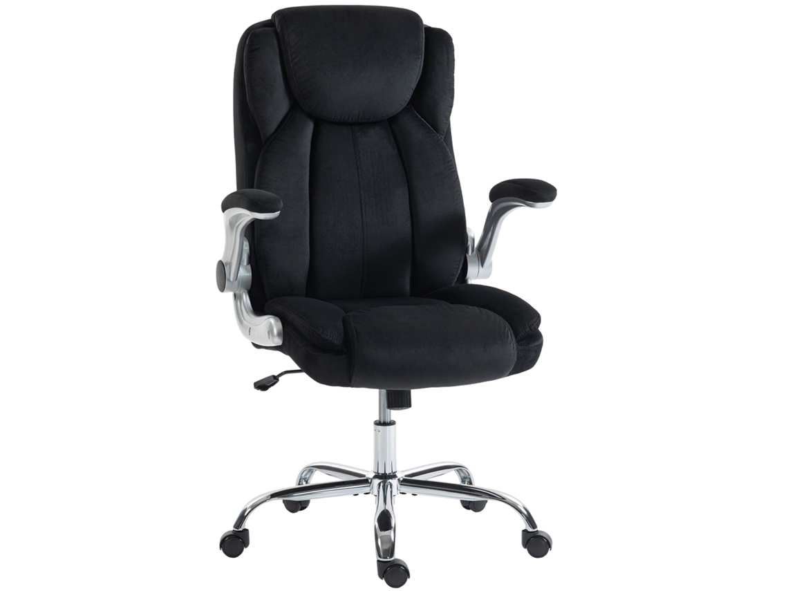 Cadeira de Escritório Ergonômica com Encosto Alto,braços Rebatíveis,assento com Molas,altura Ajustável preta BTFORUS
