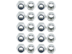 Pacote Com 25 Porcas Autotravantes M5 Em Nylon (din 985) – Porcas Sextavadas Autotravantes – Aço Inoxidável A2 V2a