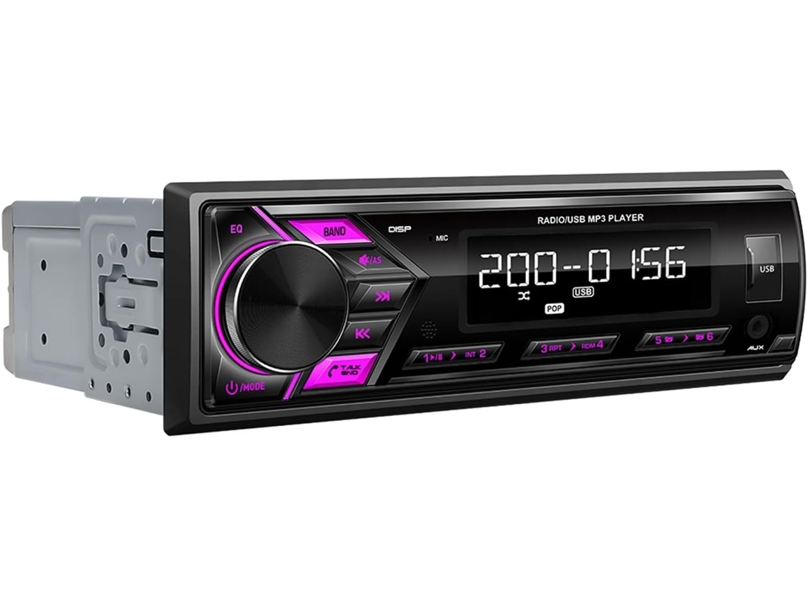 Leitor de Mp3 para Carro, Painel Removível 1 Din, 7 Cores de Iluminação, Sintonizador SFUSHOS
