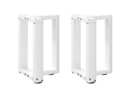 Vidaxl Pés Para Mesa De Centro Em Forma De T, 2 Peças, Branco, 28x25x(42-43) Cm, Aço