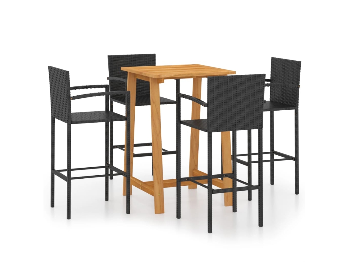 Garden Bar Set, Garden Bar Sets Vidaxl Preto Madeira De Acácia (n/a)