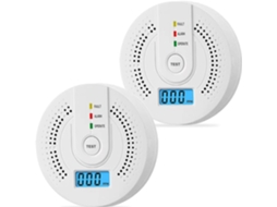 Detector De Monóxido De Carbono Com Alarme, Visor Led E Alarme Sonoro E Visual De 85 Decibéis