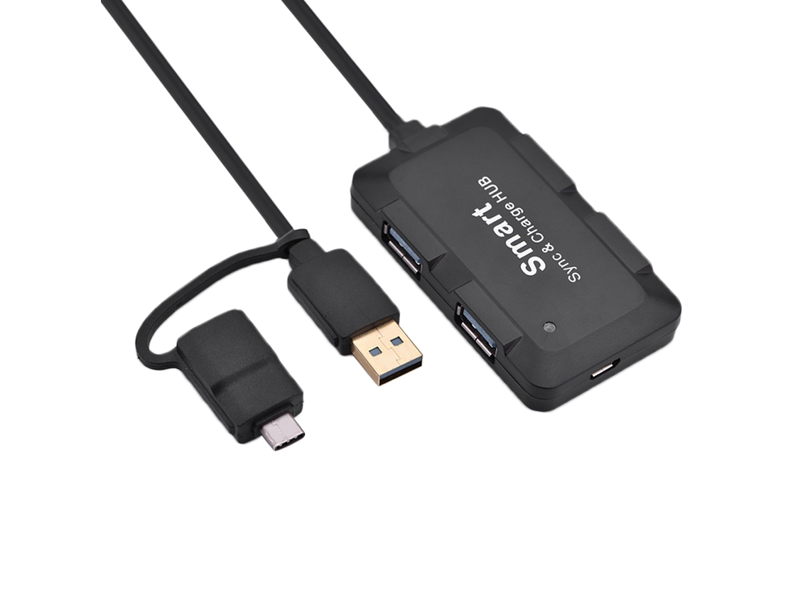 Hub Usb 3.0 2 Em 1 Expansão Type-c Conversão De Interface Usb-a Hub Otg De 4 Portas De Alta Velocidade