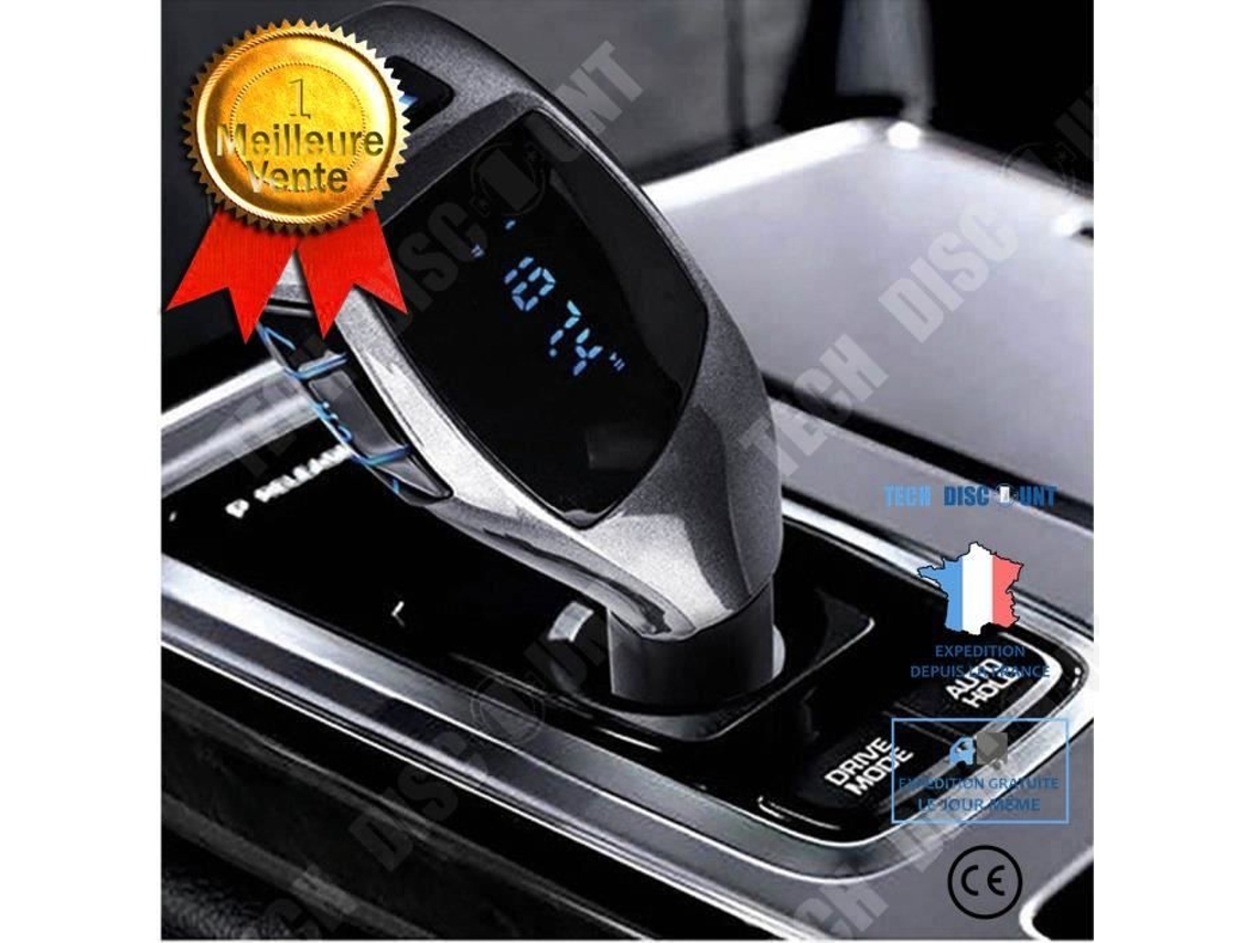 Transmissor FM Carro Bluetooth STELASPLEN com Leitor MP3, Tela LCD e Carregador Multifuncional