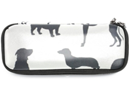 Estojo Grande Com Design De Silhueta Cachorro, Organizador De Maquiagem, Ideal Escola, Escritório, Adultos, Meninas