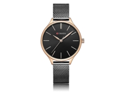 Relógio Feminino Curren 9024 Casual Com Pulseira De Aço, À Prova D'água E Com Mecanismo De Quartzo.