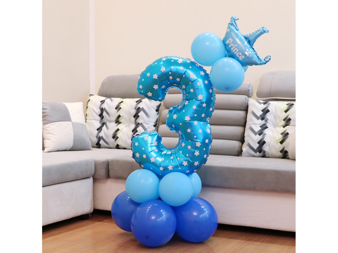 Balão Número 3 Laxiscreed De 32in Em Cores Vibrantes Para Festas E Aniversários