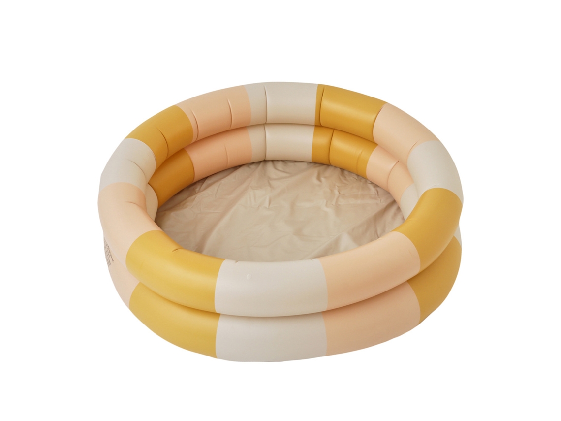Ats piscina Hinchable para Niños Con Fondo de Pelotas Redonda Multifuncional Cerca de Seguridad Antifugas Pvc para Interior Y Exterior Amarilla