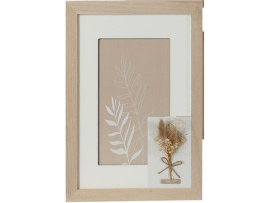 Moldura com Flor Seca ITEM (17 x 1 cm)